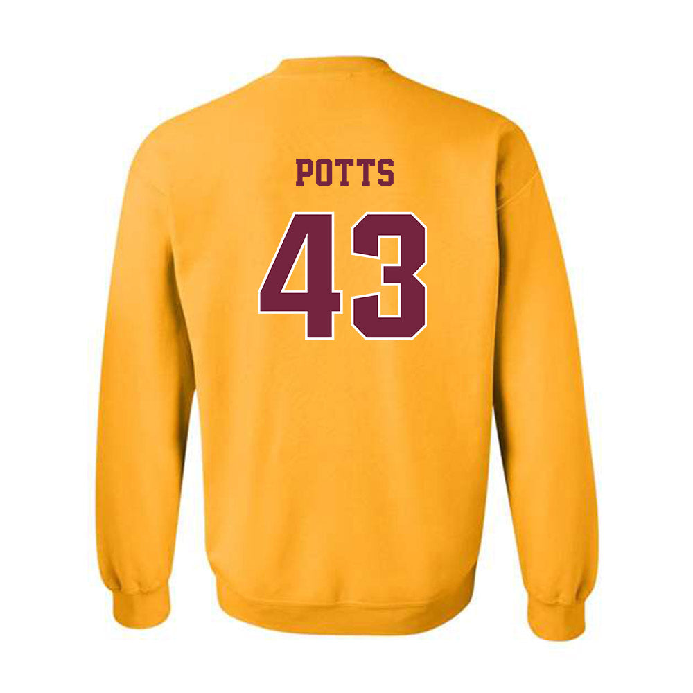 Central Michigan - NCAA Baseball : Tyson Potts - Classic Fashion Shersey Crewneck Sweatshirt-1