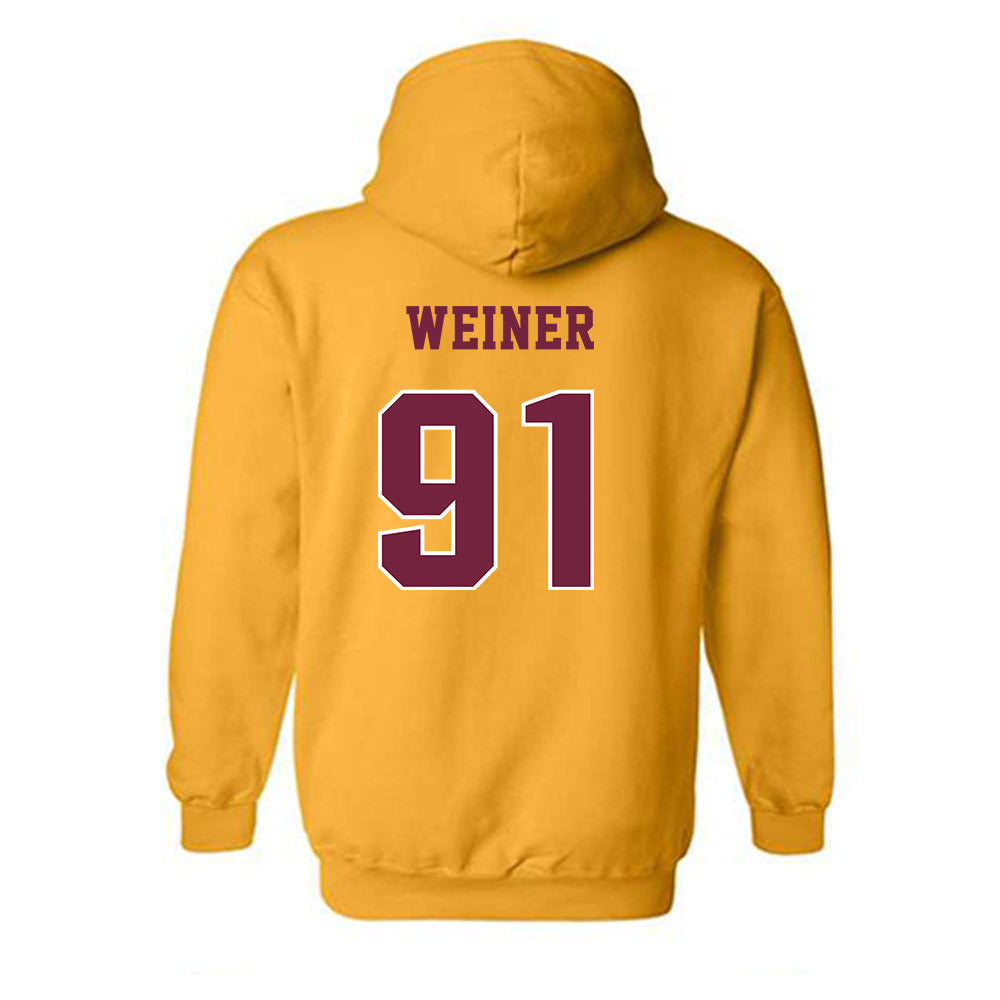 Central Michigan - NCAA Football : Aaron Weiner - Classic Fashion Shersey Hooded Sweatshirt-1