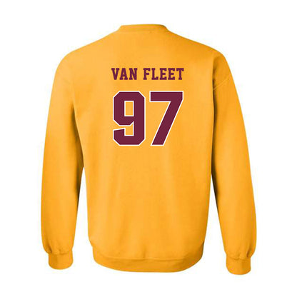 Central Michigan - NCAA Football : Maxwell Van Fleet - Classic Fashion Shersey Crewneck Sweatshirt-1
