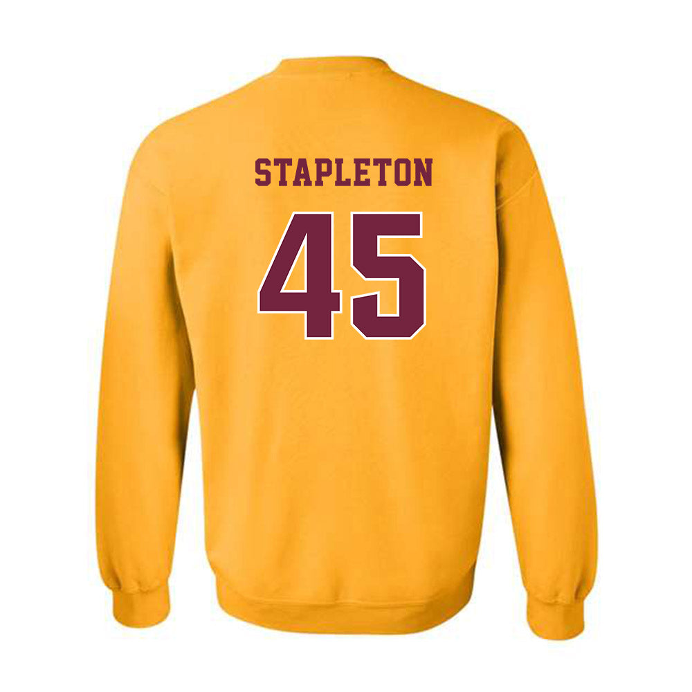 Central Michigan - NCAA Football : Jordan Stapleton - Classic Fashion Shersey Crewneck Sweatshirt-1