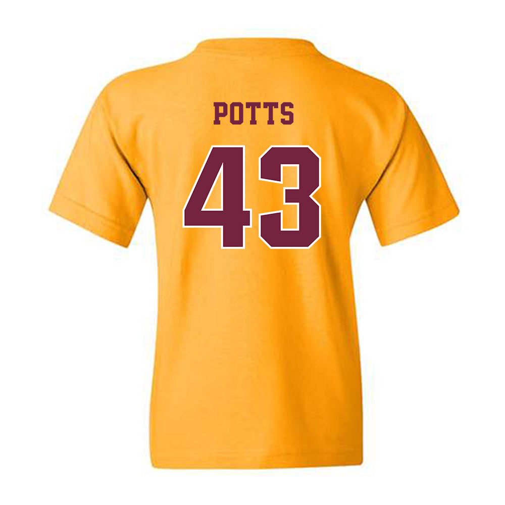 Central Michigan - NCAA Baseball : Tyson Potts - Classic Fashion Shersey Youth T-Shirt-1
