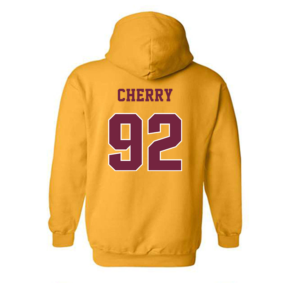 Central Michigan - NCAA Football : Jaxon Cherry - Classic Fashion Shersey Hooded Sweatshirt-1