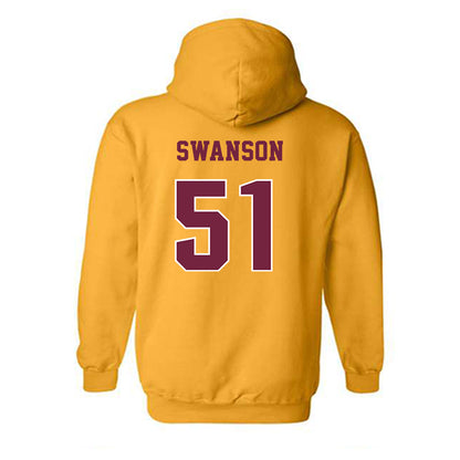 Central Michigan - NCAA Football : Landon Swanson - Classic Fashion Shersey Hooded Sweatshirt-1