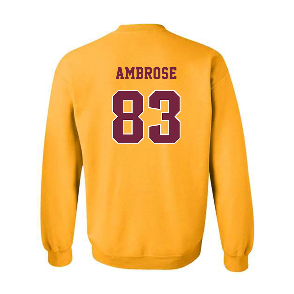 Central Michigan - NCAA Football : Travis Ambrose - Classic Fashion Shersey Crewneck Sweatshirt-1