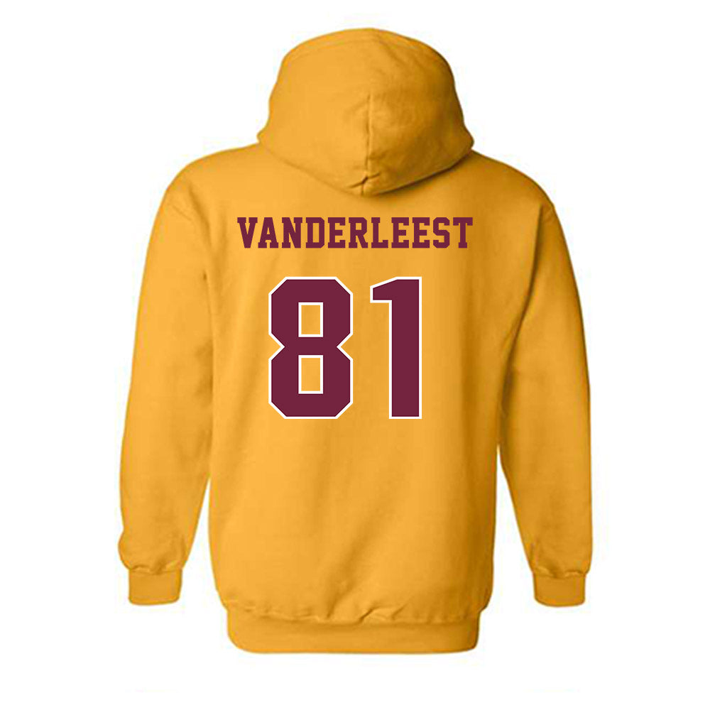 Central Michigan - NCAA Football : Tayte Vanderleest - Classic Fashion Shersey Hooded Sweatshirt-1
