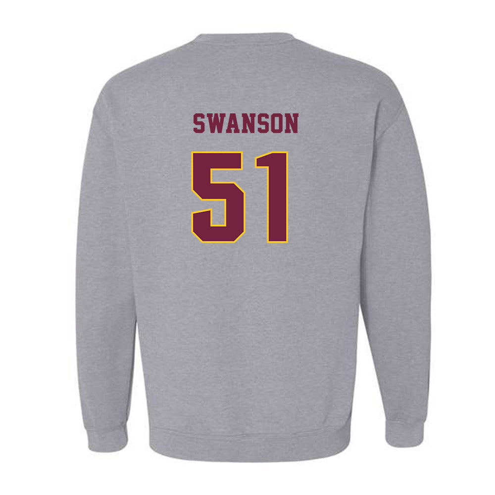 Central Michigan - NCAA Football : Landon Swanson - Classic Fashion Shersey Crewneck Sweatshirt-1