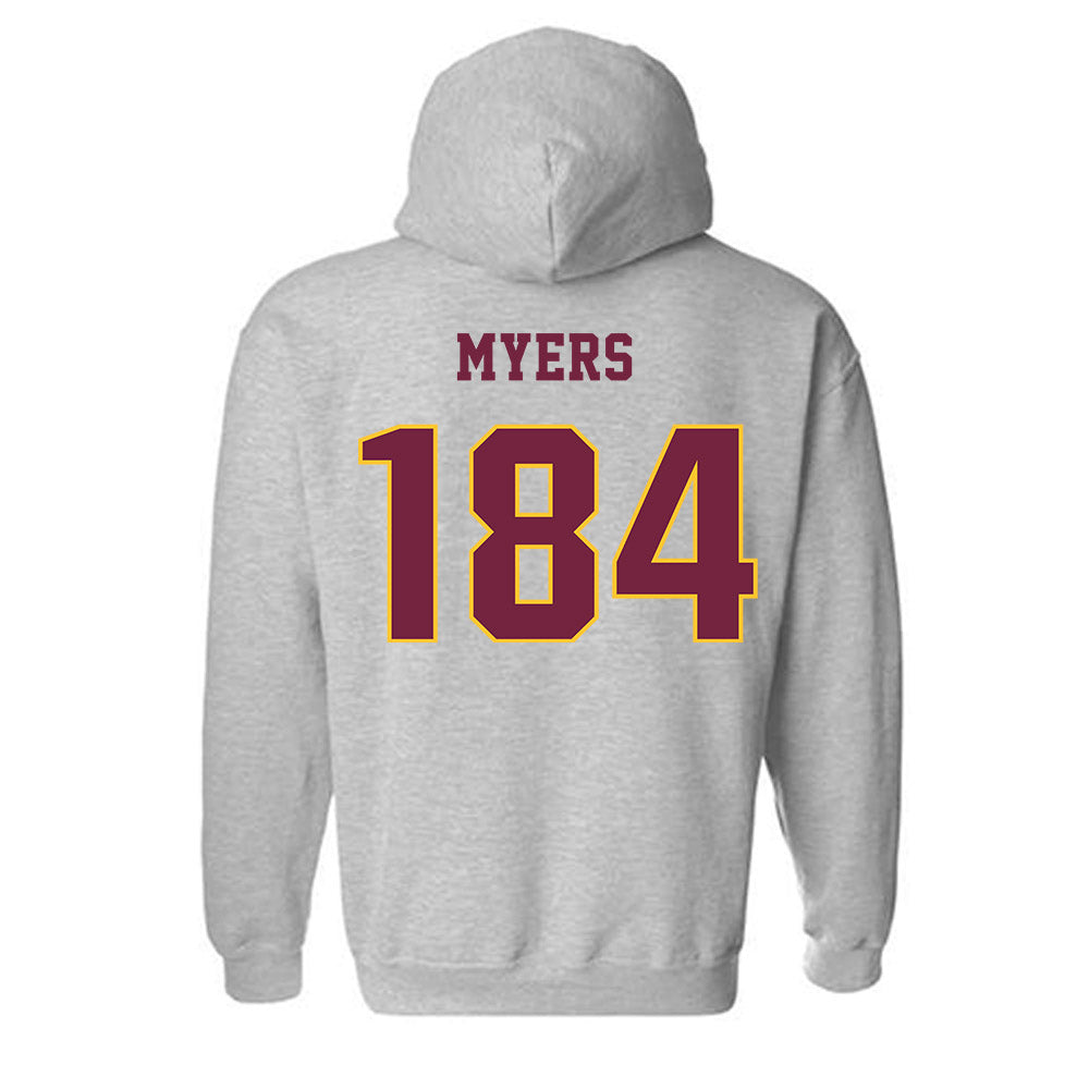 Central Michigan - NCAA Wrestling : Trey Myers - Classic Fashion Shersey Hooded Sweatshirt-1