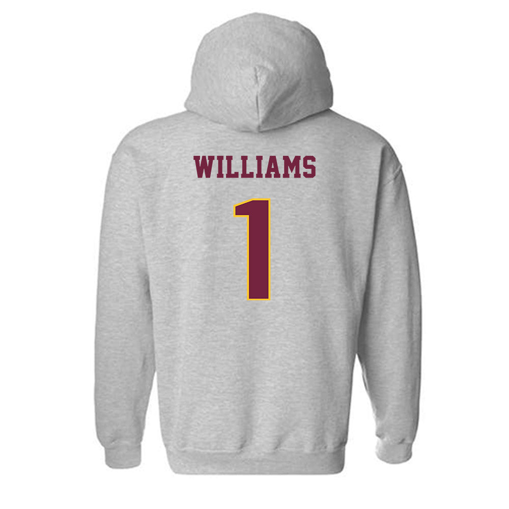 Central Michigan - NCAA Women's Basketball : Nevaeh Williams - Classic Fashion Shersey Hooded Sweatshirt-1