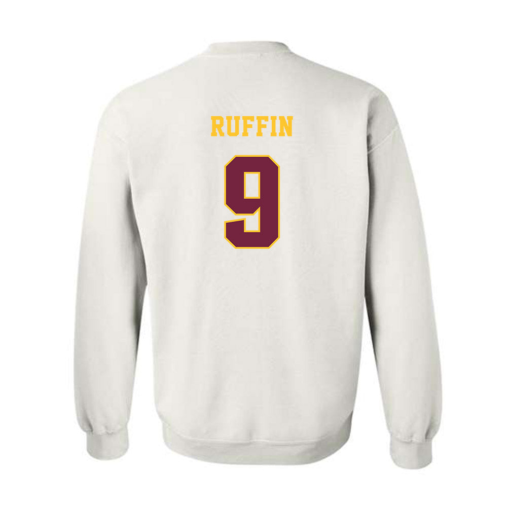 Central Michigan - NCAA Football : Justin Ruffin - Classic Fashion Shersey Crewneck Sweatshirt-1
