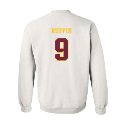 Central Michigan - NCAA Football : Justin Ruffin - Classic Fashion Shersey Crewneck Sweatshirt-1