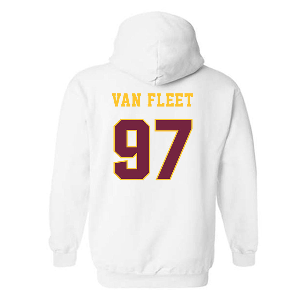 Central Michigan - NCAA Football : Maxwell Van Fleet - Classic Fashion Shersey Hooded Sweatshirt-1