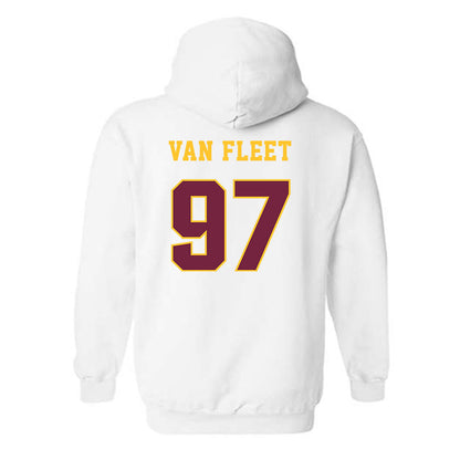 Central Michigan - NCAA Football : Maxwell Van Fleet - Classic Fashion Shersey Hooded Sweatshirt-1