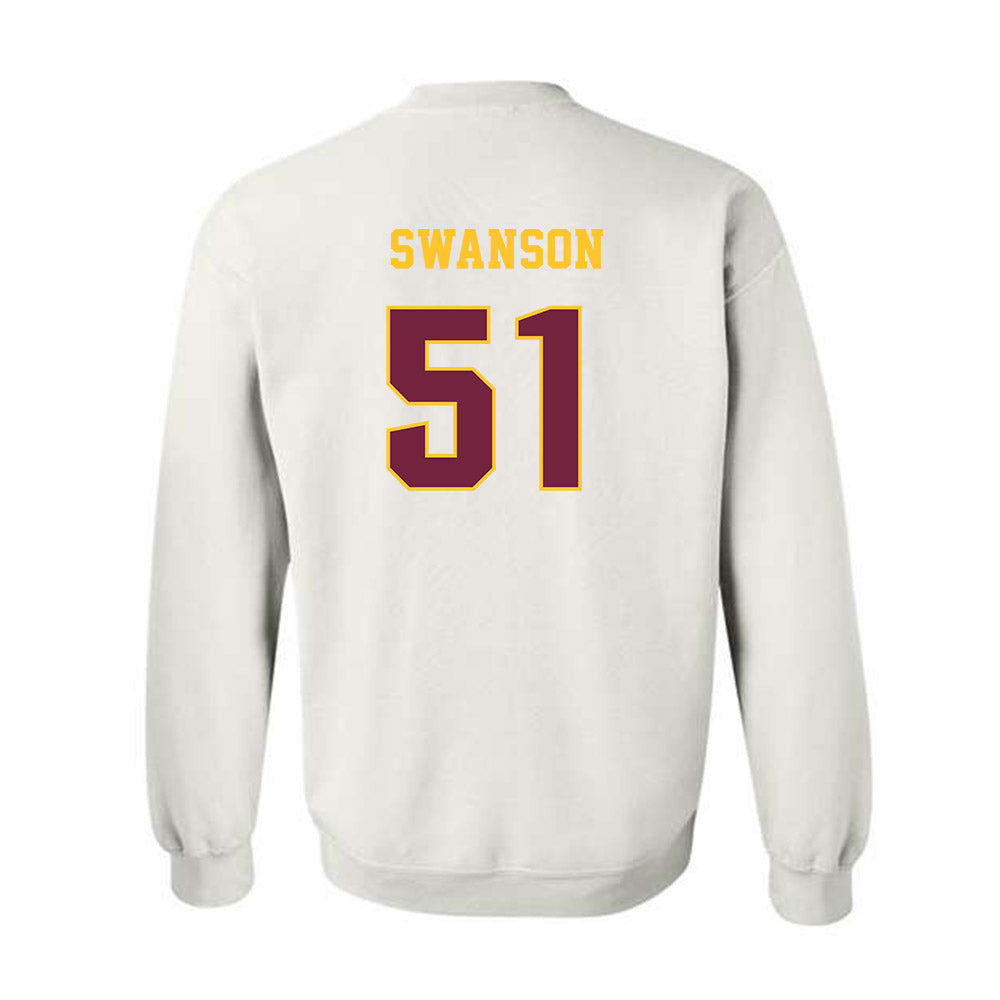 Central Michigan - NCAA Football : Landon Swanson - Classic Fashion Shersey Crewneck Sweatshirt-1