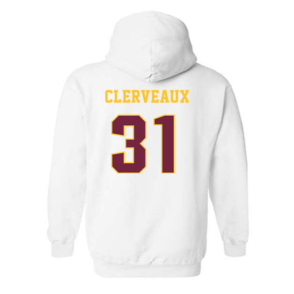 Central Michigan - NCAA Football : Jayden Clerveaux - Classic Fashion Shersey Hooded Sweatshirt-1