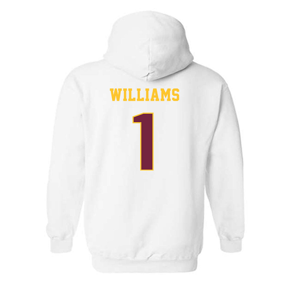 Central Michigan - NCAA Women's Basketball : Nevaeh Williams - Classic Fashion Shersey Hooded Sweatshirt-1