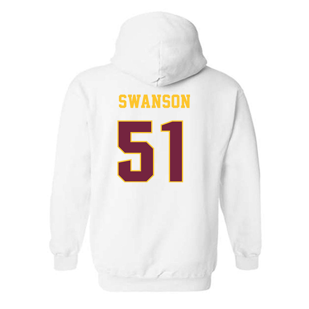 Central Michigan - NCAA Football : Landon Swanson - Classic Fashion Shersey Hooded Sweatshirt-1