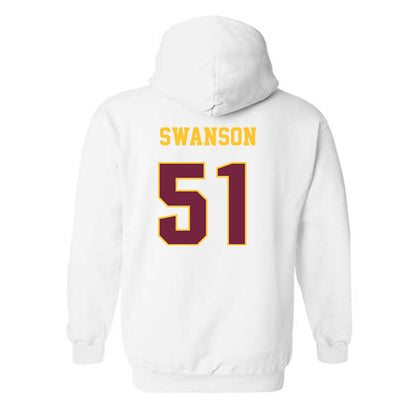 Central Michigan - NCAA Football : Landon Swanson - Classic Fashion Shersey Hooded Sweatshirt-1