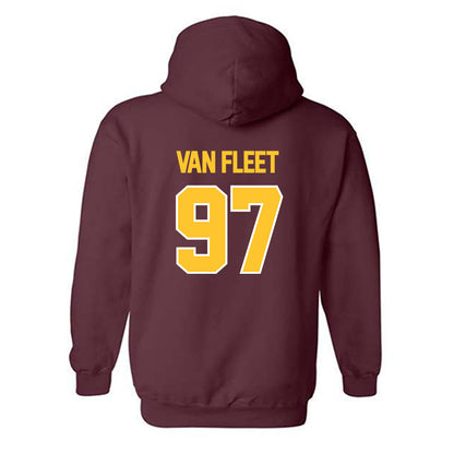 Central Michigan - NCAA Football : Maxwell Van Fleet - Classic Shersey Hooded Sweatshirt-1