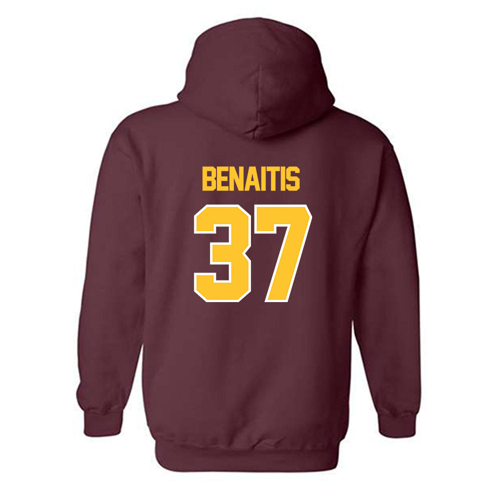 Central Michigan - NCAA Football : Colton Benaitis - Classic Shersey Hooded Sweatshirt-1
