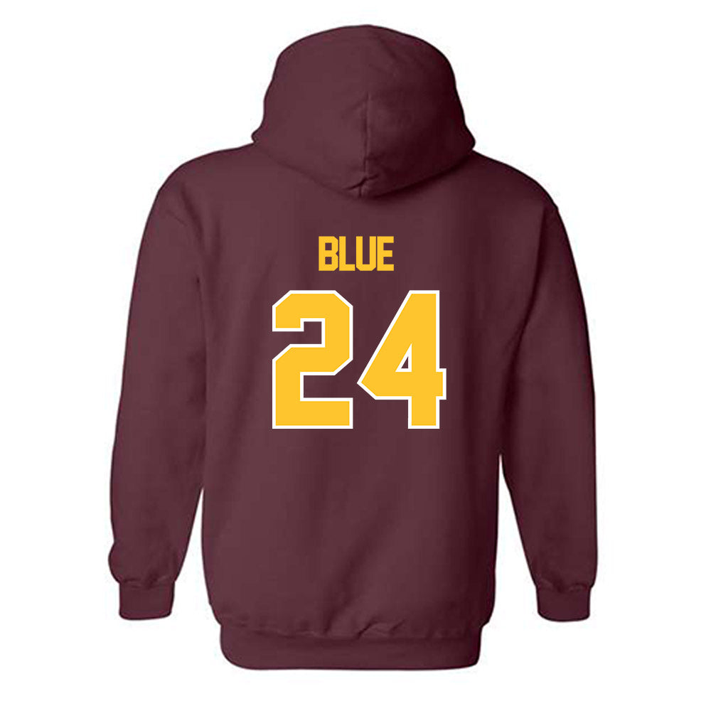 Central Michigan - NCAA Football : Vaughn Blue - Classic Shersey Hooded Sweatshirt-1