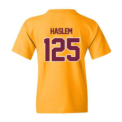 Central Michigan - NCAA Wrestling : Cristian Haslem - Classic Shersey Youth T-Shirt-1