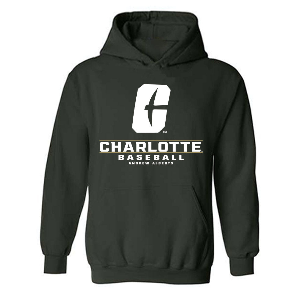 UNC Charlotte - NCAA Baseball : Andrew Alberts - Classic Fashion Shersey Hooded Sweatshirt-0