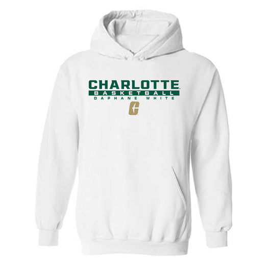 UNC Charlotte - NCAA Women's Basketball : Daphane White - Classic Fashion Shersey Hooded Sweatshirt-0