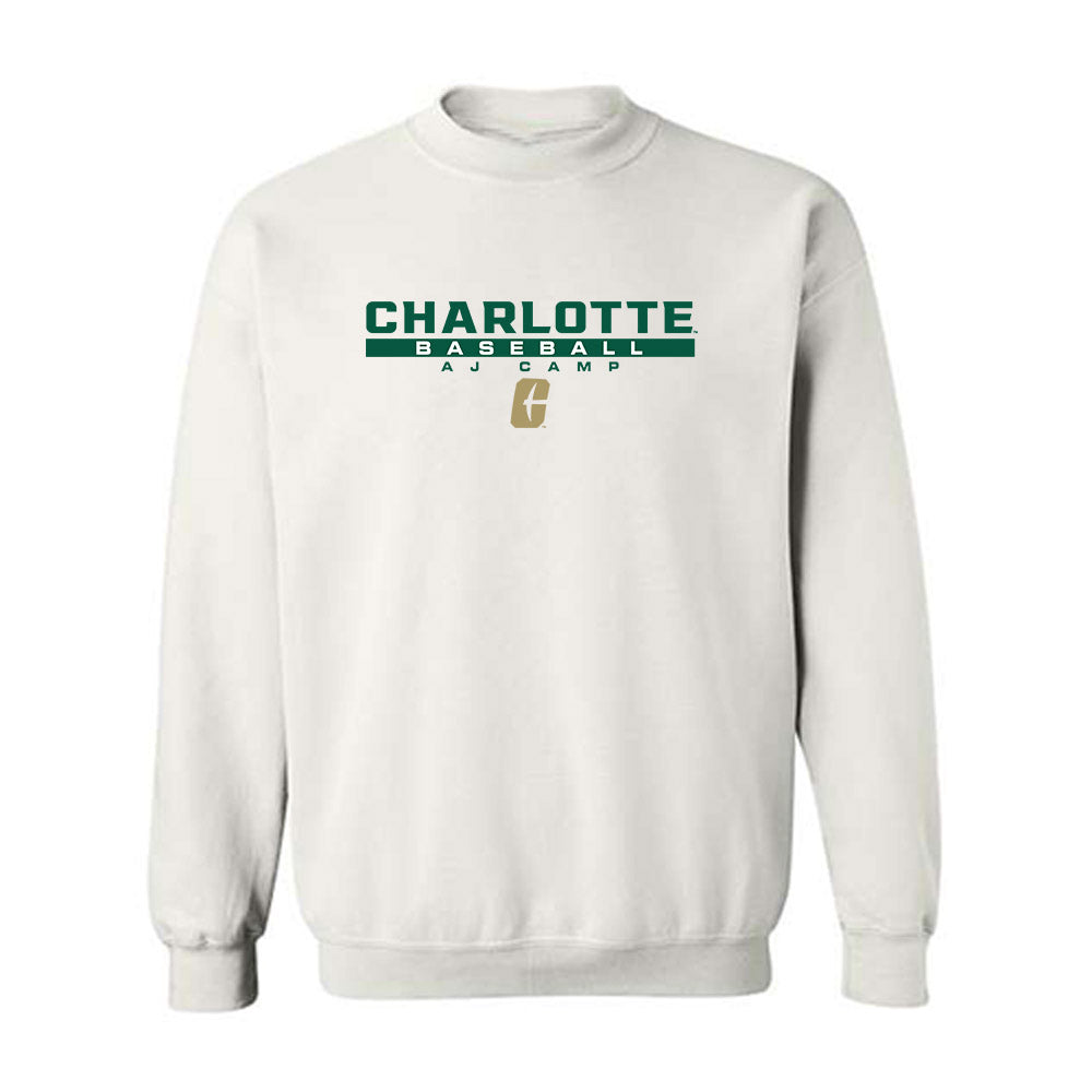 UNC Charlotte - NCAA Baseball : AJ Camp - Classic Fashion Shersey Crewneck Sweatshirt-0