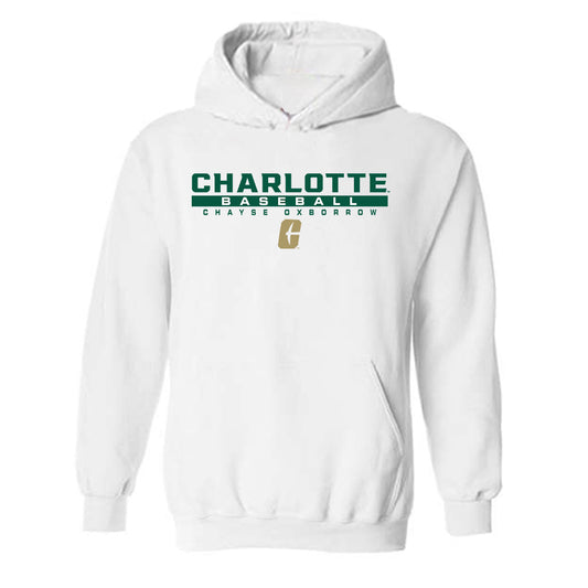 UNC Charlotte - NCAA Baseball : Chayse Oxborrow - Classic Fashion Shersey Hooded Sweatshirt-0