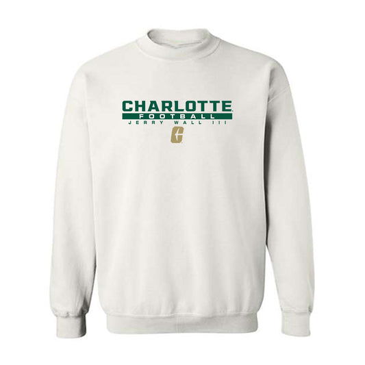 UNC Charlotte - NCAA Football : Jerry Wall III - Classic Fashion Shersey Crewneck Sweatshirt-0