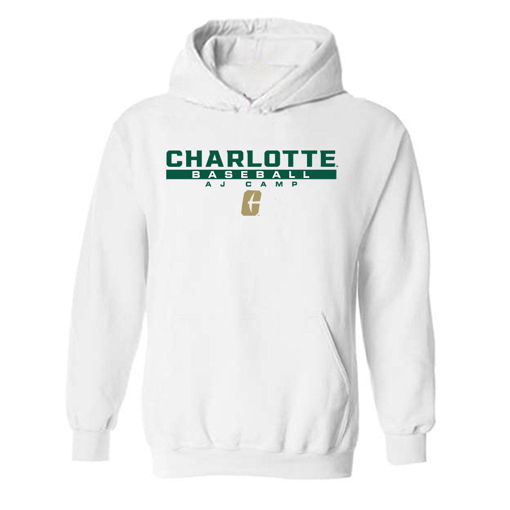 UNC Charlotte - NCAA Baseball : AJ Camp - Classic Fashion Shersey Hooded Sweatshirt-0