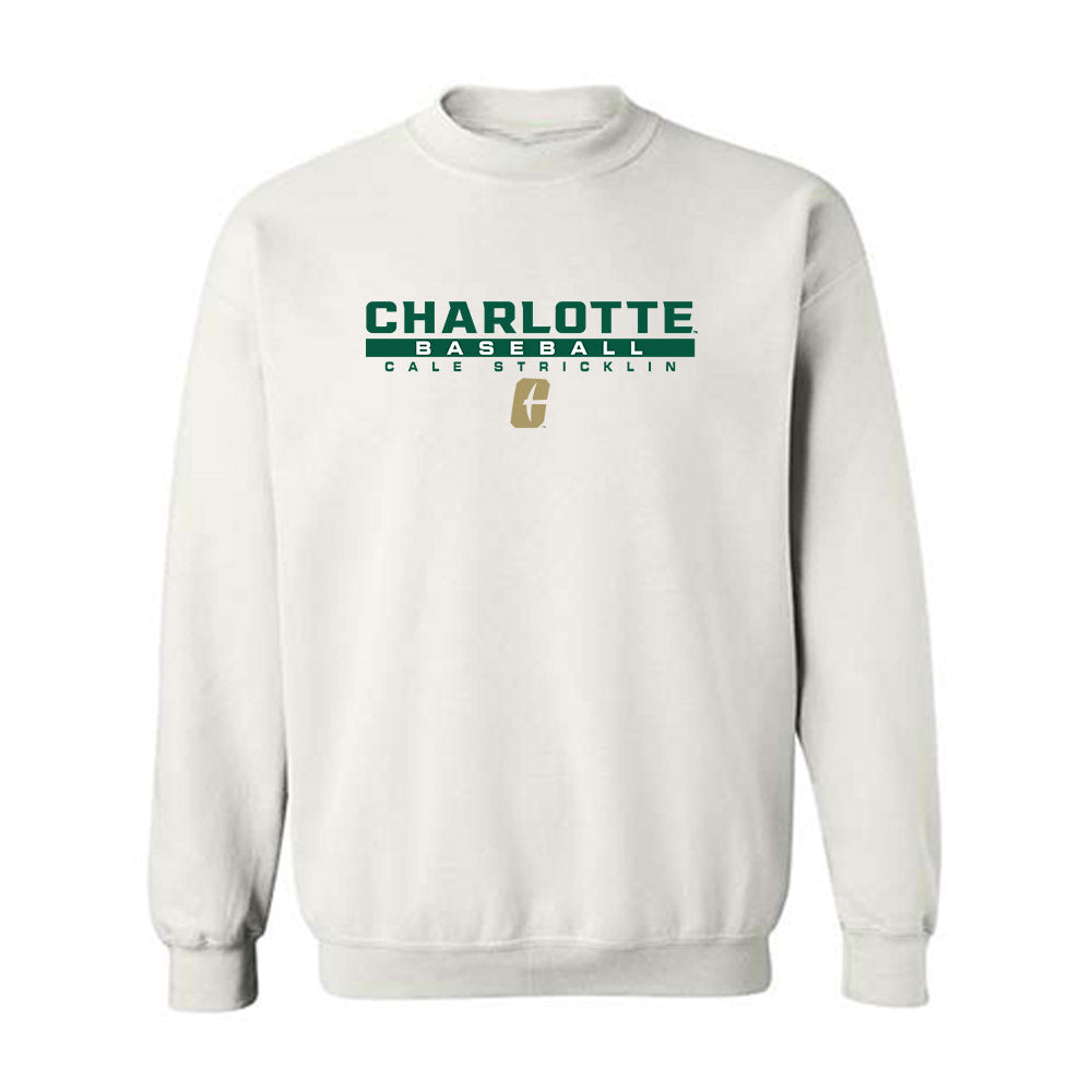 UNC Charlotte - NCAA Baseball : Cale Stricklin - Classic Fashion Shersey Crewneck Sweatshirt-0
