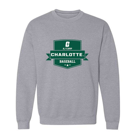 UNC Charlotte - NCAA Baseball : AJ Camp - Classic Fashion Shersey Crewneck Sweatshirt-0