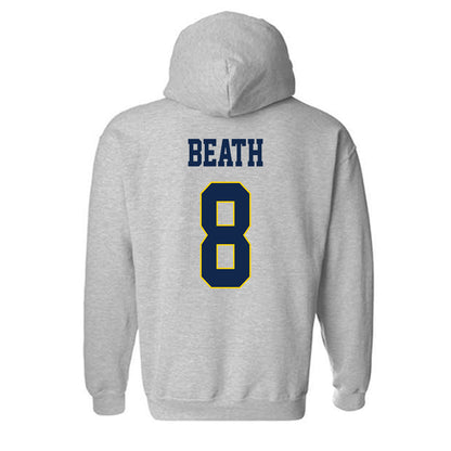 UCSD - NCAA Men's Basketball : Leo Beath - Classic Fashion Shersey Hooded Sweatshirt-1