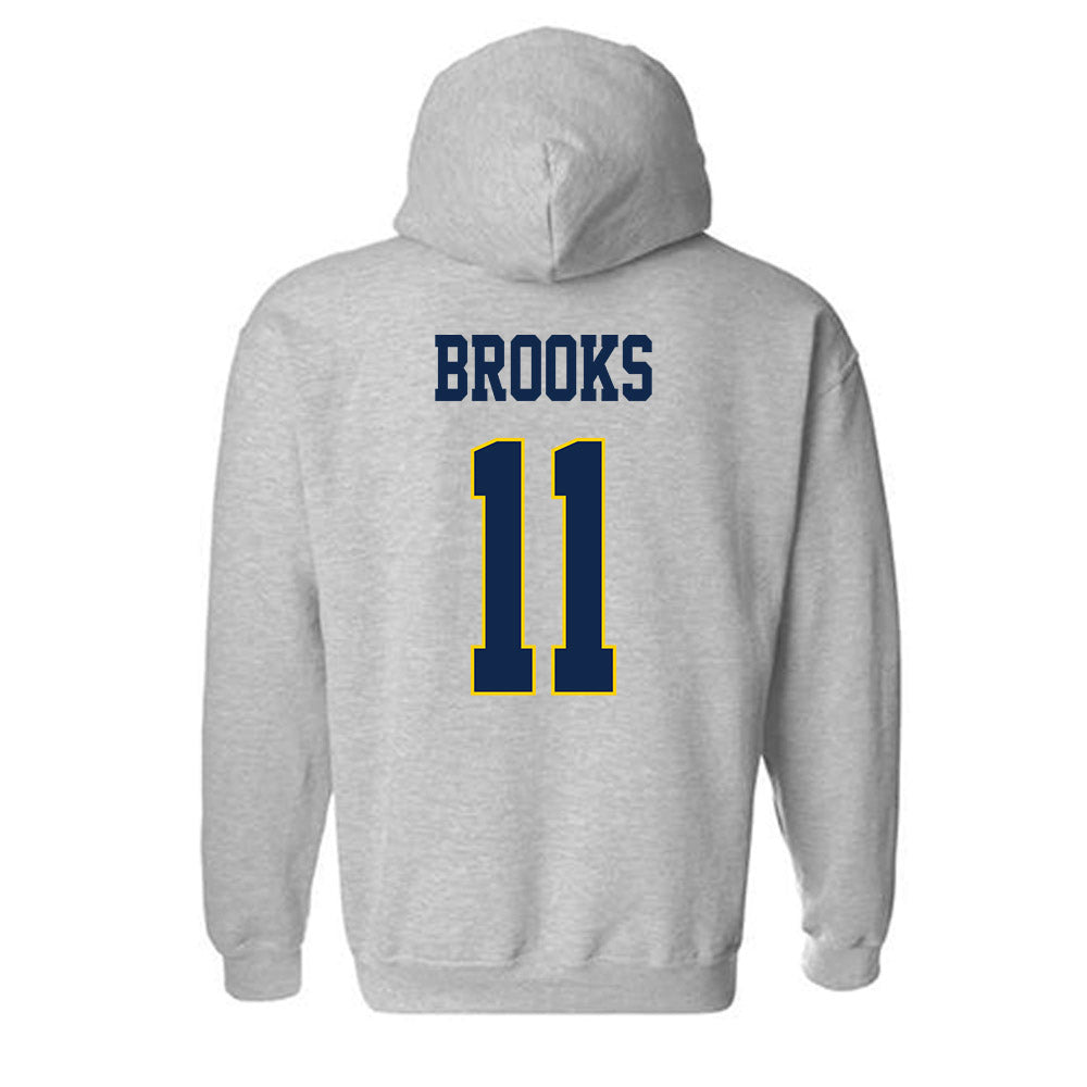 UCSD - NCAA Men's Basketball : Jasen Brooks - Classic Fashion Shersey Hooded Sweatshirt-1