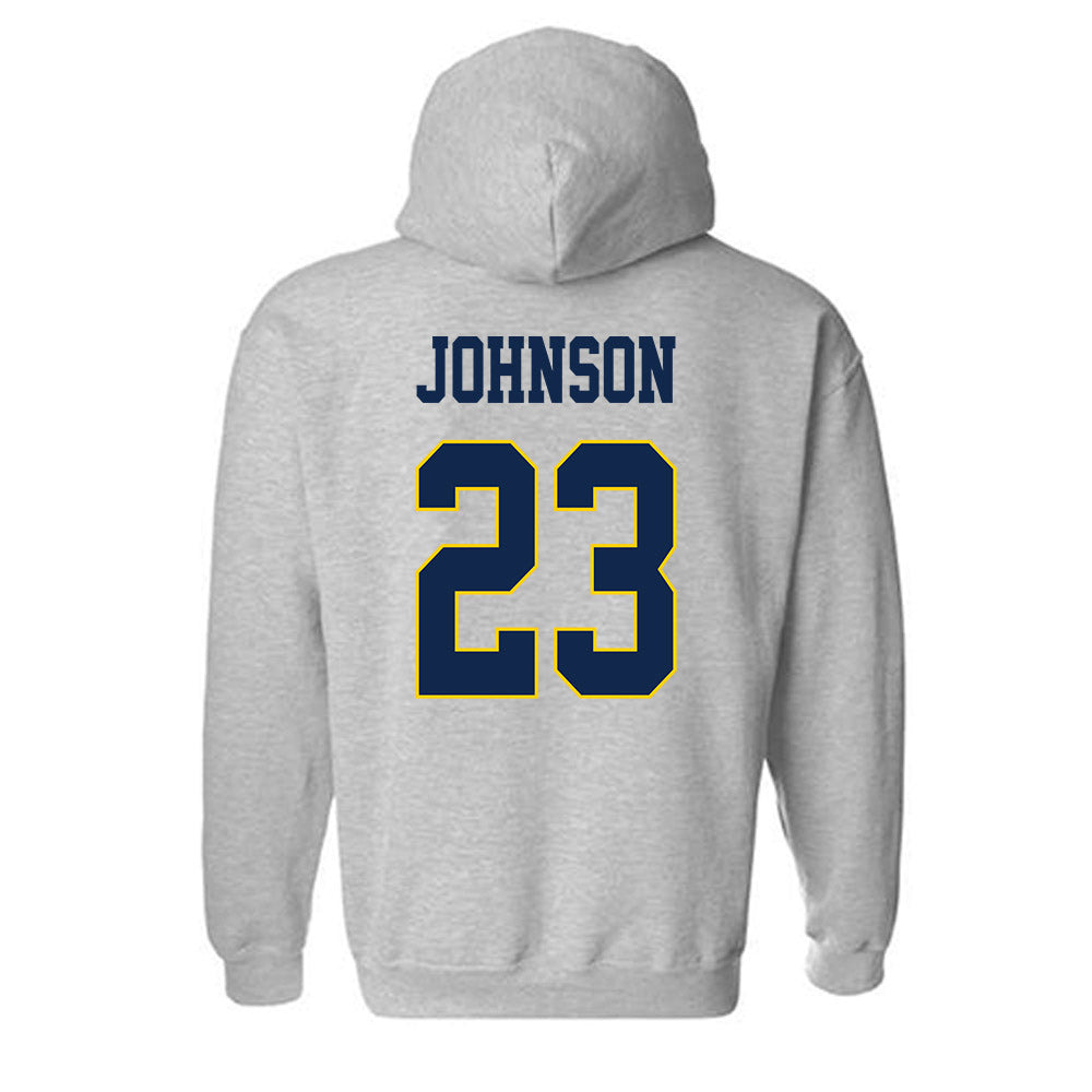 UCSD - NCAA Men's Basketball : Trap Johnson - Classic Fashion Shersey Hooded Sweatshirt-1