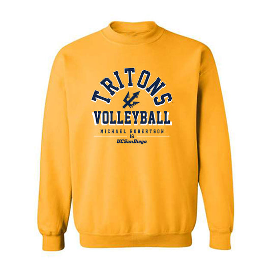 UCSD - NCAA Men's Volleyball : Michael Robertson - Classic Fashion Shersey Crewneck Sweatshirt-0