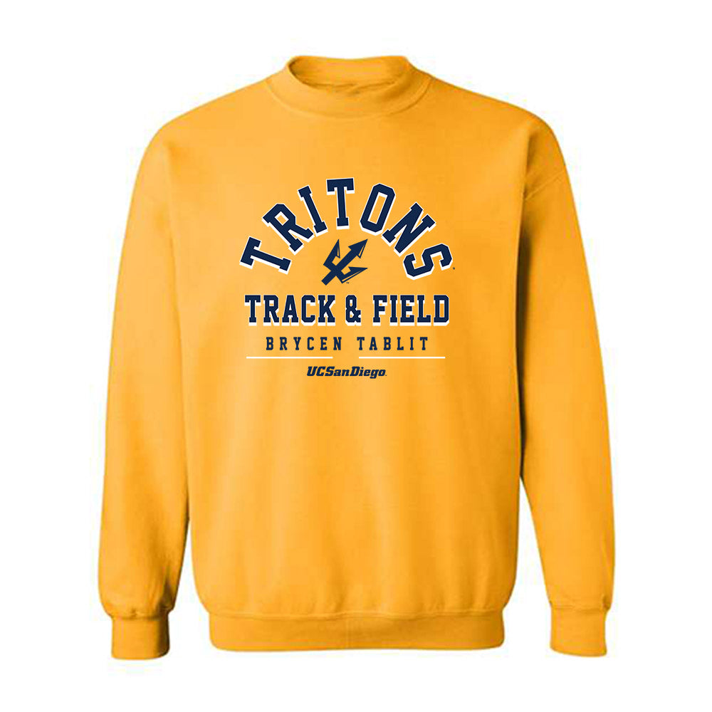 UCSD - NCAA Men's Track & Field : Brycen Tablit - Classic Fashion Shersey Crewneck Sweatshirt-0