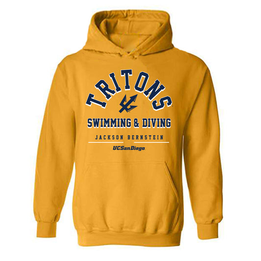 UCSD - NCAA Men's Swimming : Jackson Bernstein - Classic Fashion Shersey Hooded Sweatshirt-0