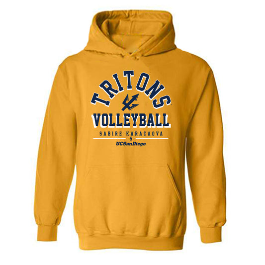 UCSD - NCAA Women's Volleyball : Sabire Karacaova - Classic Fashion Shersey Hooded Sweatshirt-0