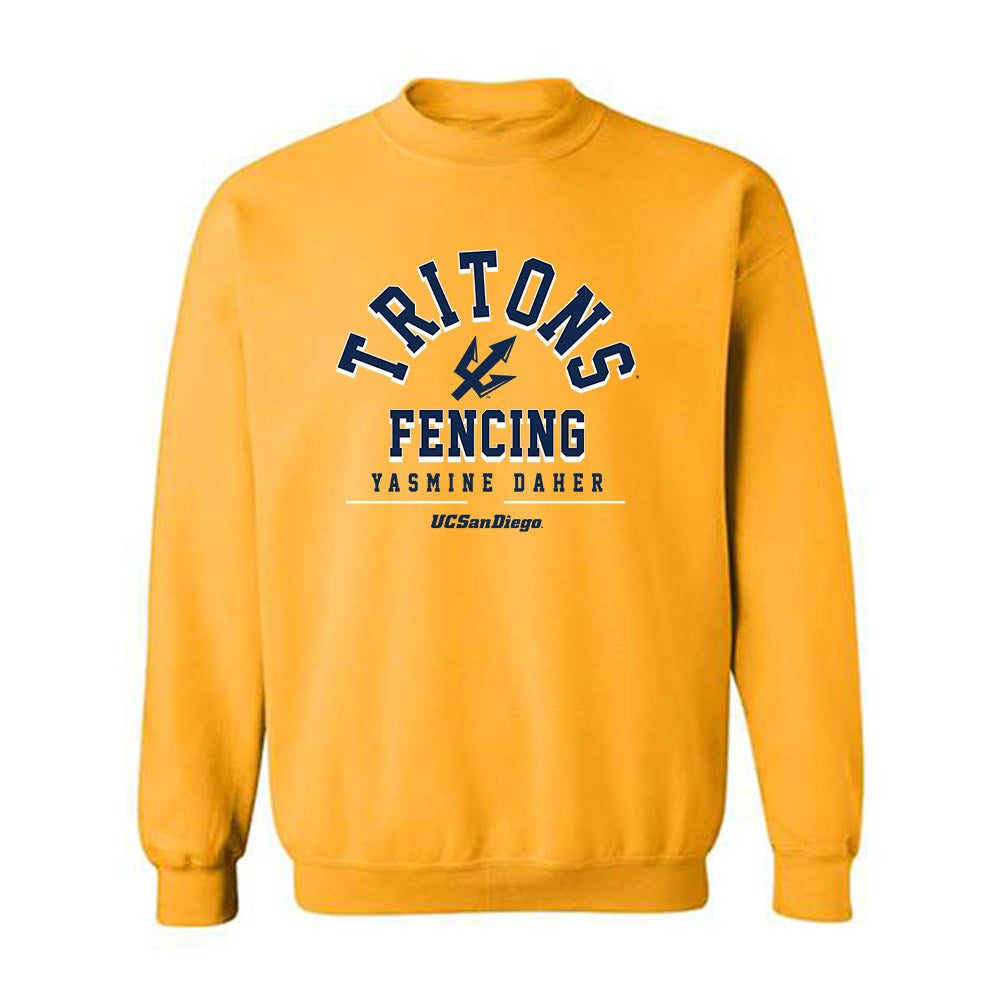 UCSD - NCAA Women's Fencing : Yasmine Daher - Classic Fashion Shersey Crewneck Sweatshirt-0