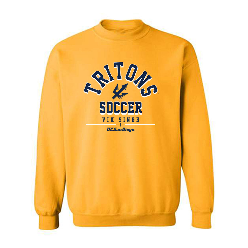 UCSD - NCAA Men's Soccer : Vik Singh - Classic Fashion Shersey Crewneck Sweatshirt-0