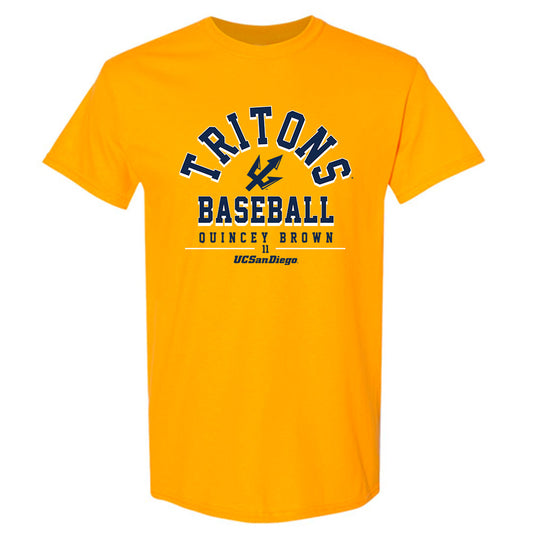 UCSD - NCAA Baseball : Quincey Brown - Classic Fashion Shersey T-Shirt-0