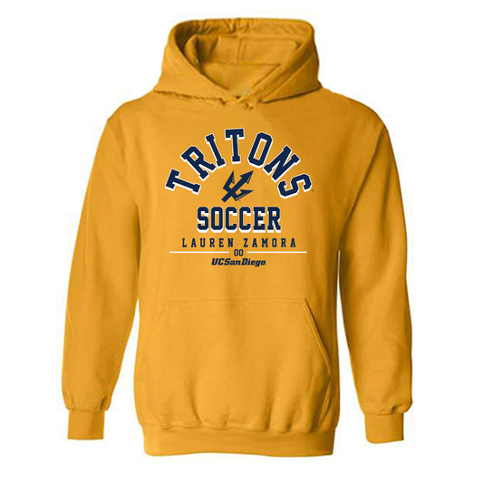 UCSD - NCAA Women's Soccer : Lauren Zamora - Classic Fashion Shersey Hooded Sweatshirt-0