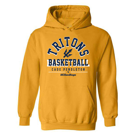 UCSD - NCAA Men's Basketball : Cade Pendleton - Classic Fashion Shersey Hooded Sweatshirt-0