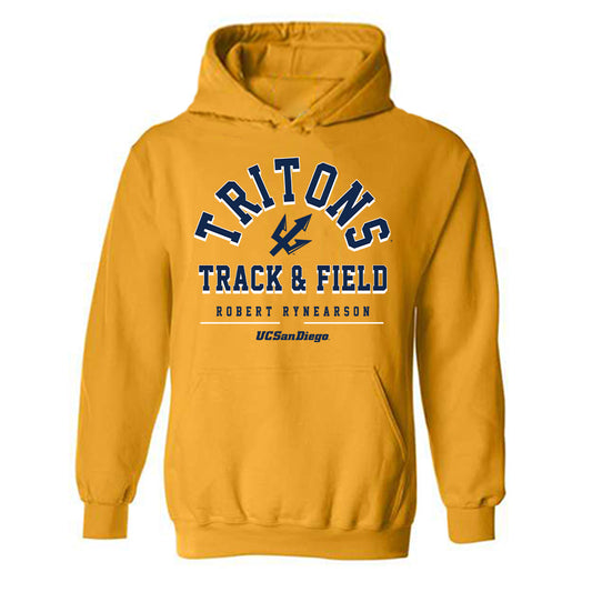 UCSD - NCAA Men's Track & Field : Robert Rynearson - Classic Fashion Shersey Hooded Sweatshirt-0