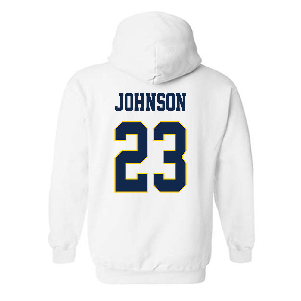 UCSD - NCAA Men's Basketball : Trap Johnson - Classic Fashion Shersey Hooded Sweatshirt-1