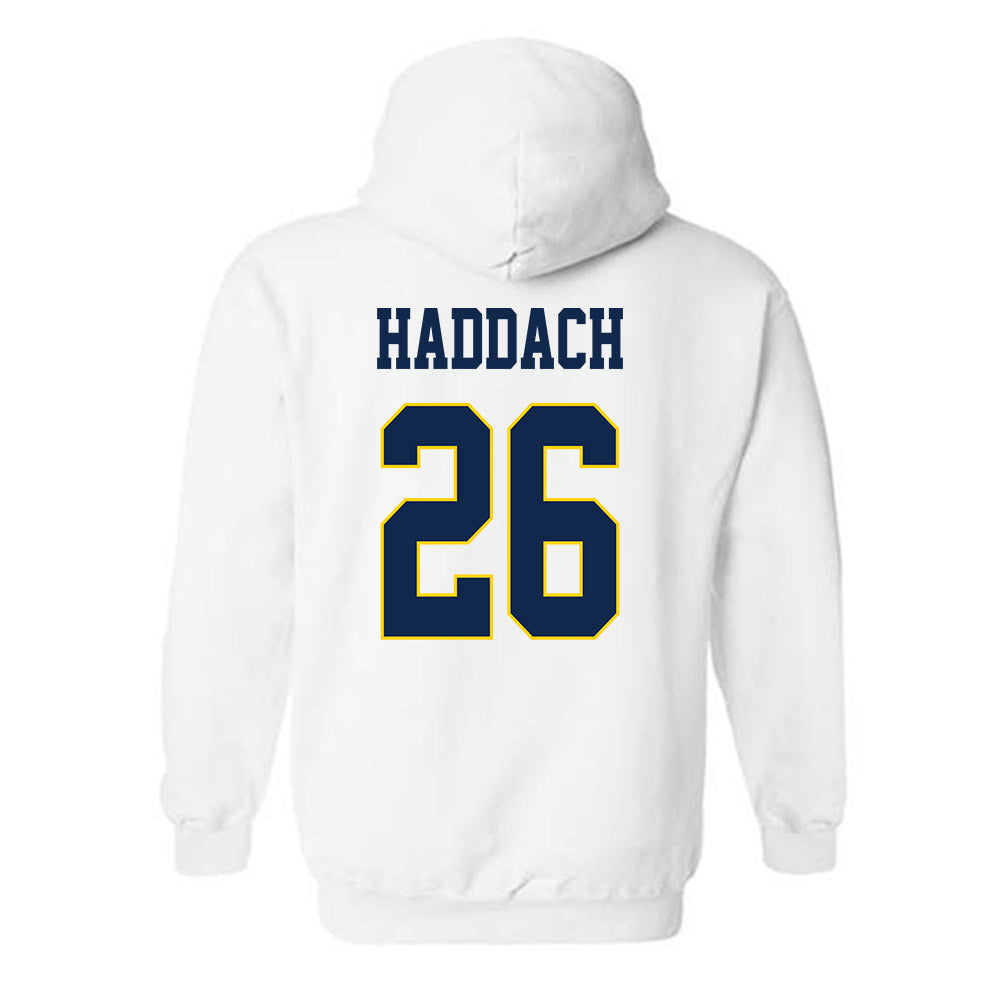 UCSD - NCAA Women's Soccer : Nadira Haddach - Classic Fashion Shersey Hooded Sweatshirt-1