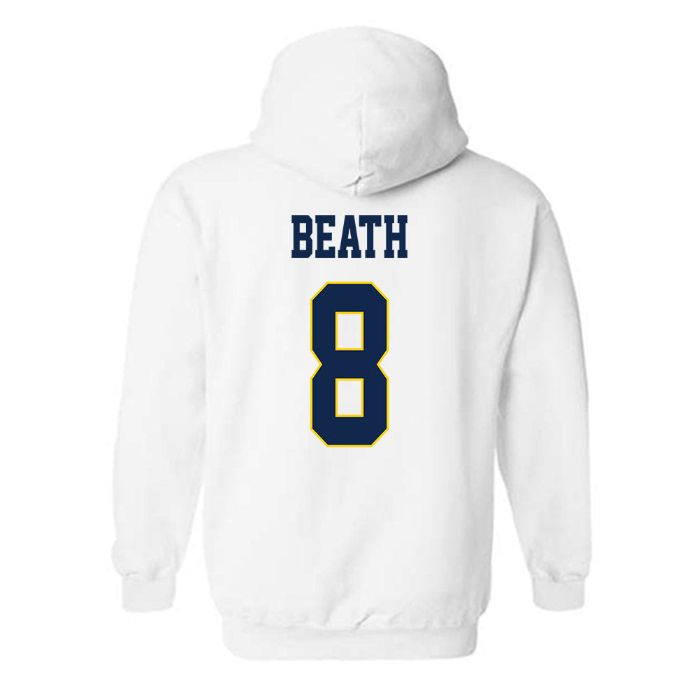 UCSD - NCAA Men's Basketball : Leo Beath - Classic Fashion Shersey Hooded Sweatshirt-1