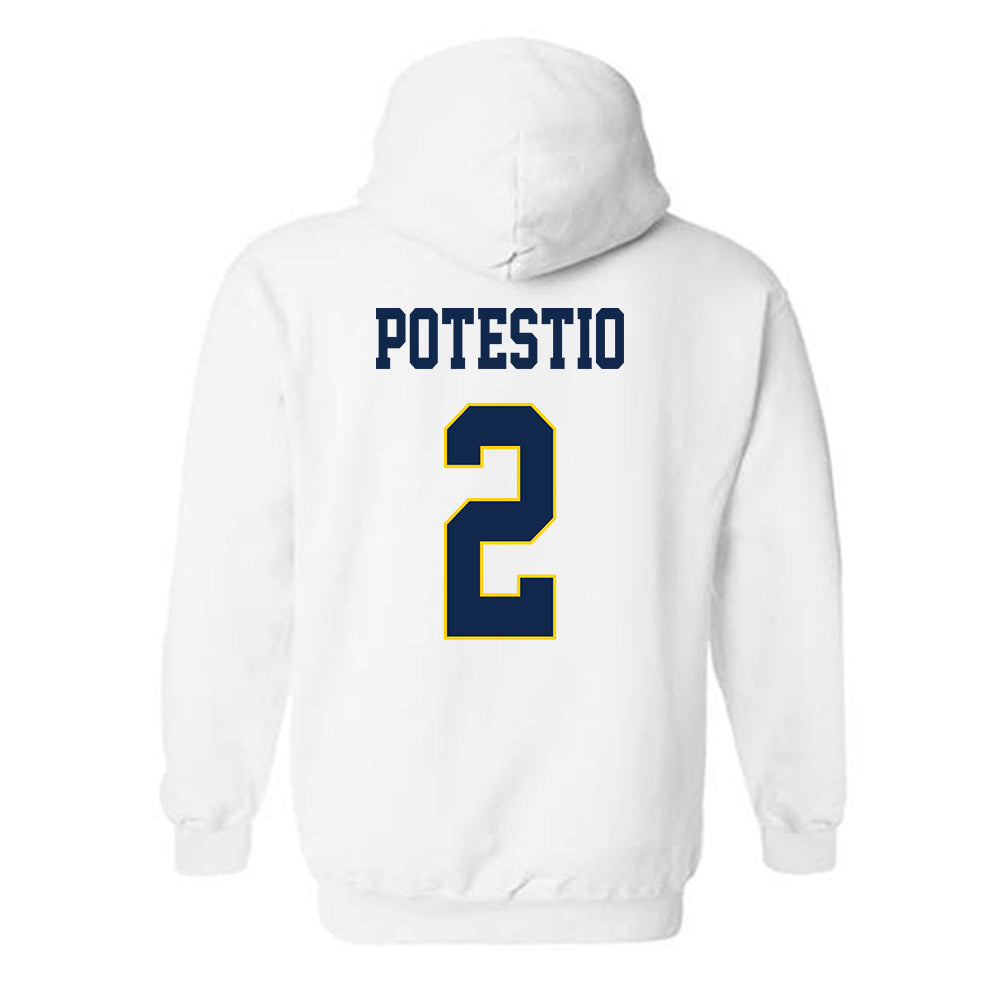 UCSD - NCAA Baseball : Anthony Potestio - Classic Fashion Shersey Hooded Sweatshirt-1